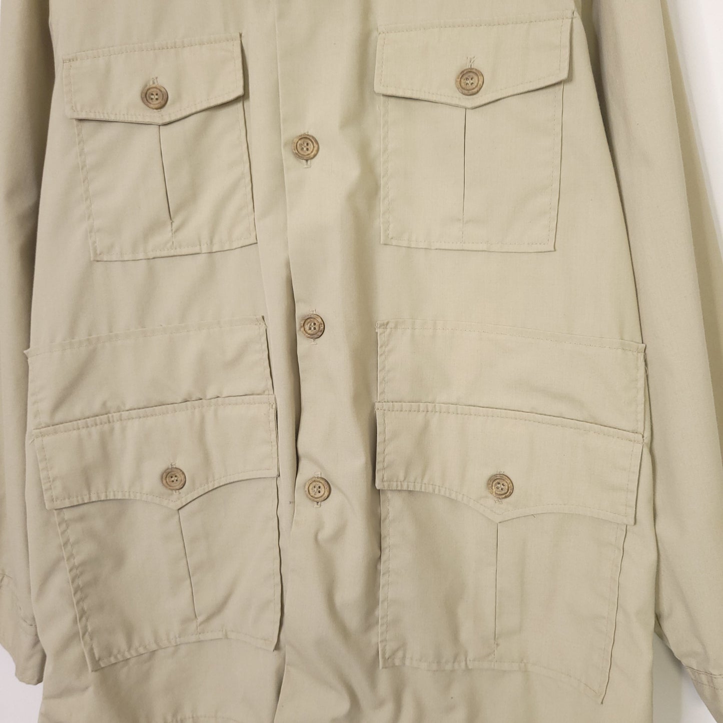 Vintage 70's Woolrich Tan Safari Field Jacket Men's Size Large