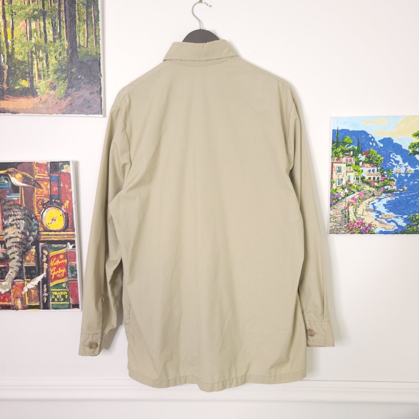 Vintage 70's Woolrich Tan Safari Field Jacket Men's Size Large