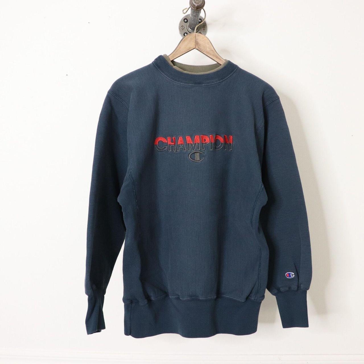 Vintage 90's Champion Reverse Weave Crewneck Sweatshirt Spell Out Logo Sz L