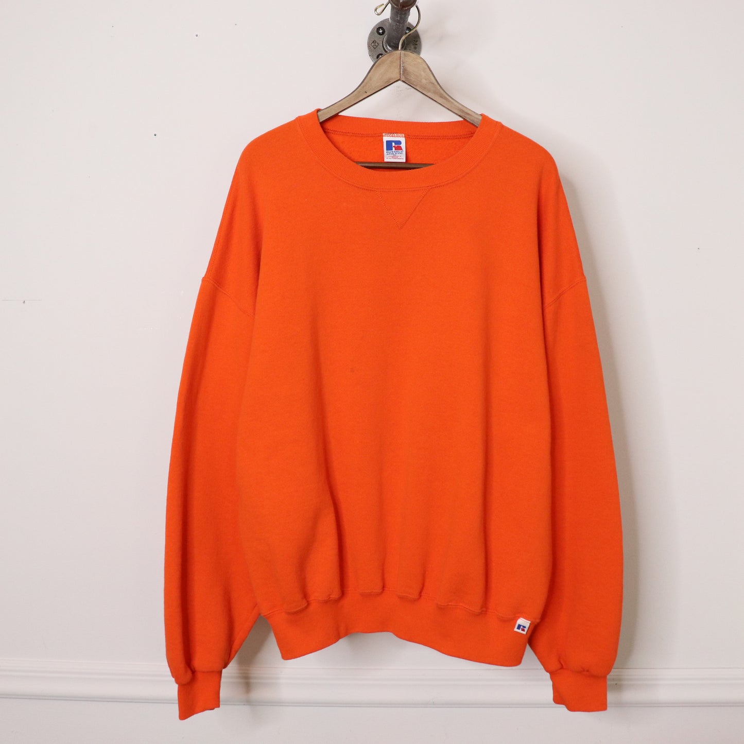 Vintage 90's Russell Athletic Orange Crewneck Sweatshirt Men's Sz XL