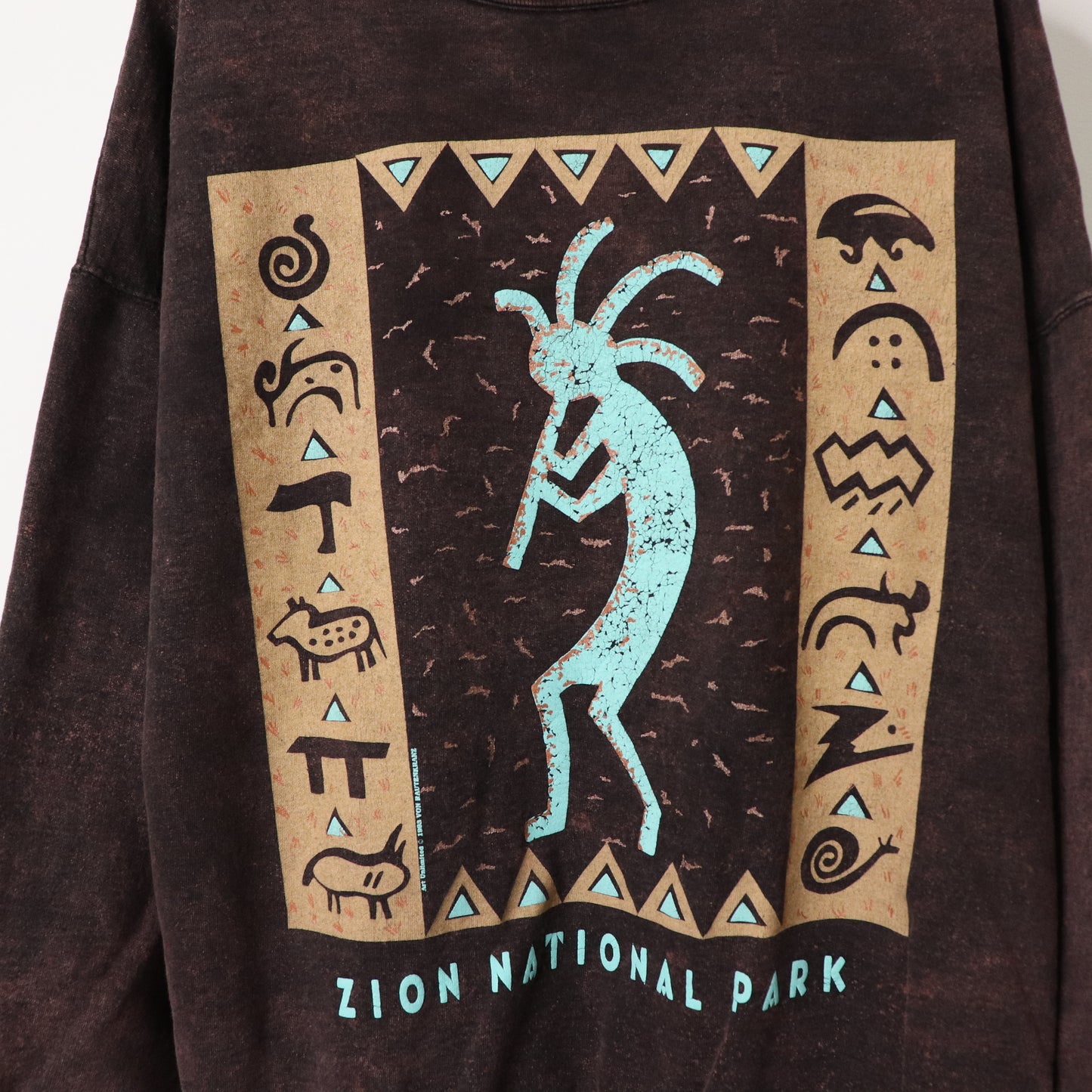 Vintage 90's Zion National Park Acid Wash Crewneck Sweatshirt Size XL