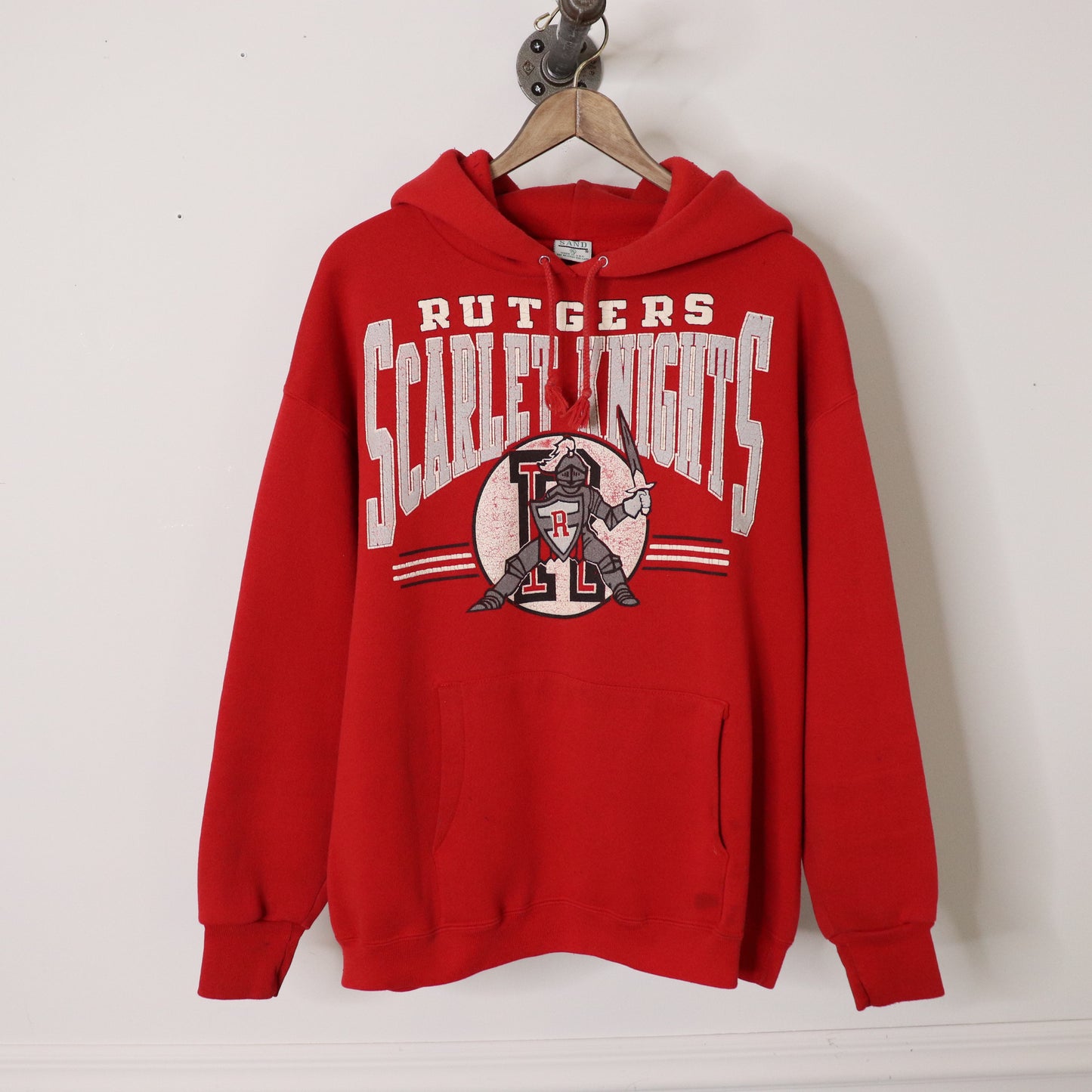 Vintage 90's RUTGERS University Scarlett Knights Hoodie Size XL USA Made