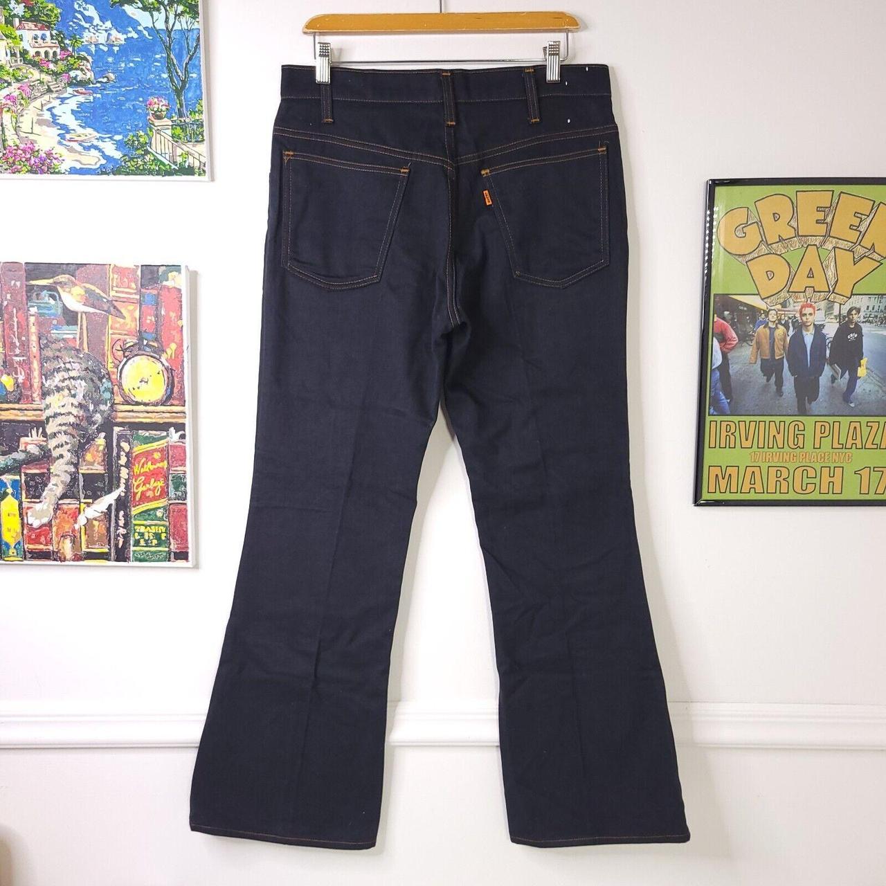 Vintage 70's Levis 628 Orange Tab Big E Bell Bottom Flare Jeans 34x30