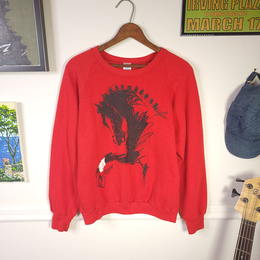 Vintage 80's Equine B. Wyko Art Sweatshirt Sz M