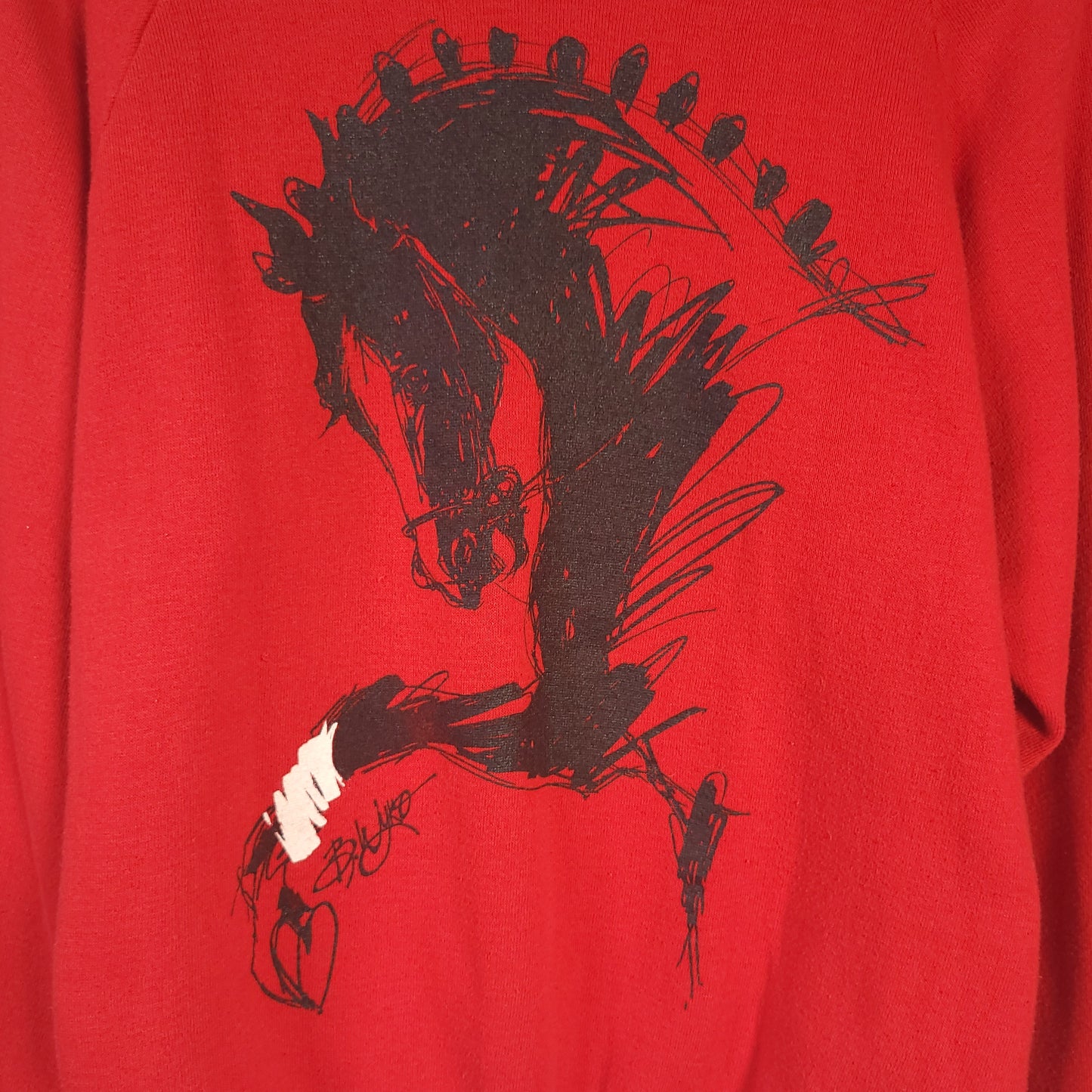 Vintage 80's Equine B. Wyko Art Sweatshirt Sz M