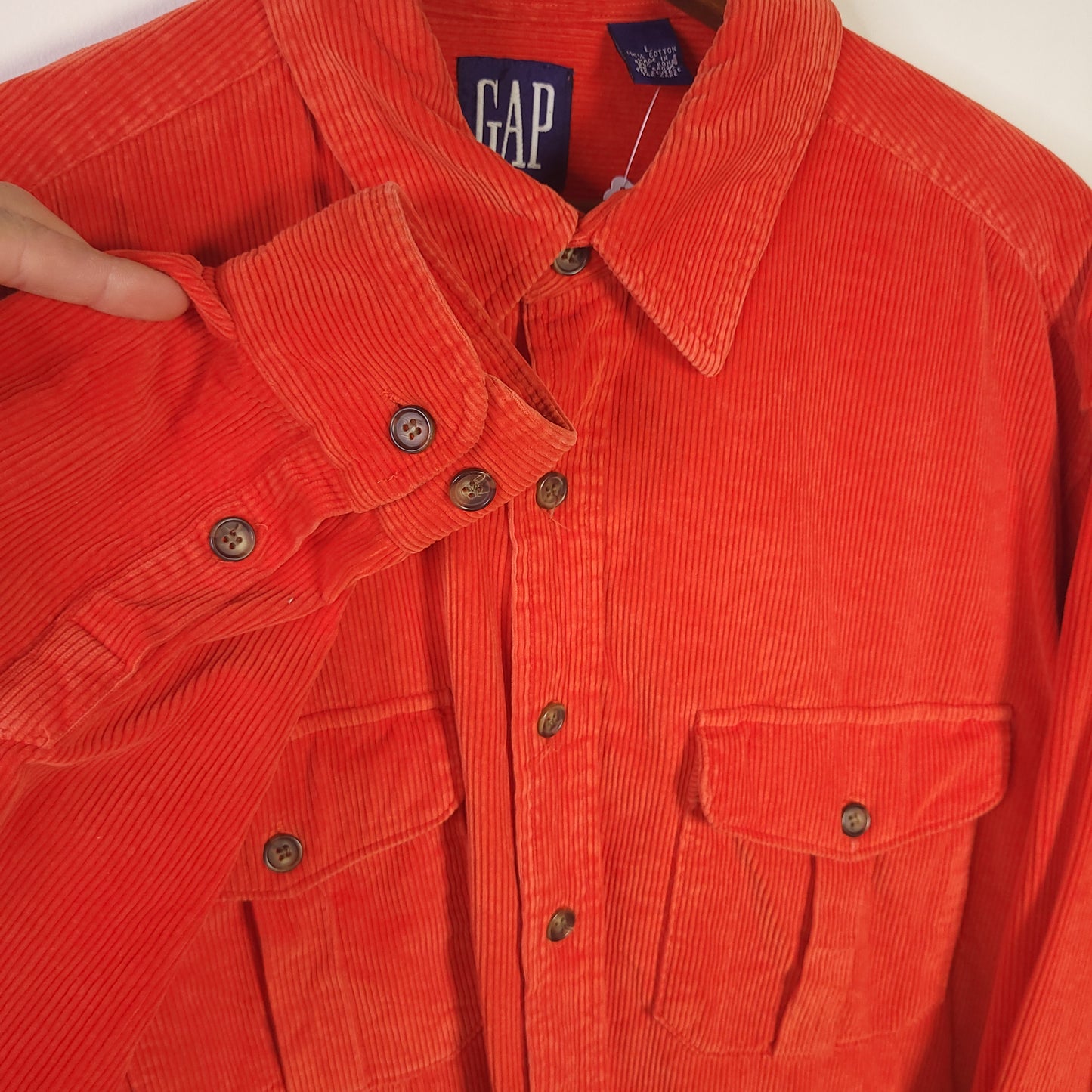 Vintage 90's GAP Corduroy Flannel Shirt Size L