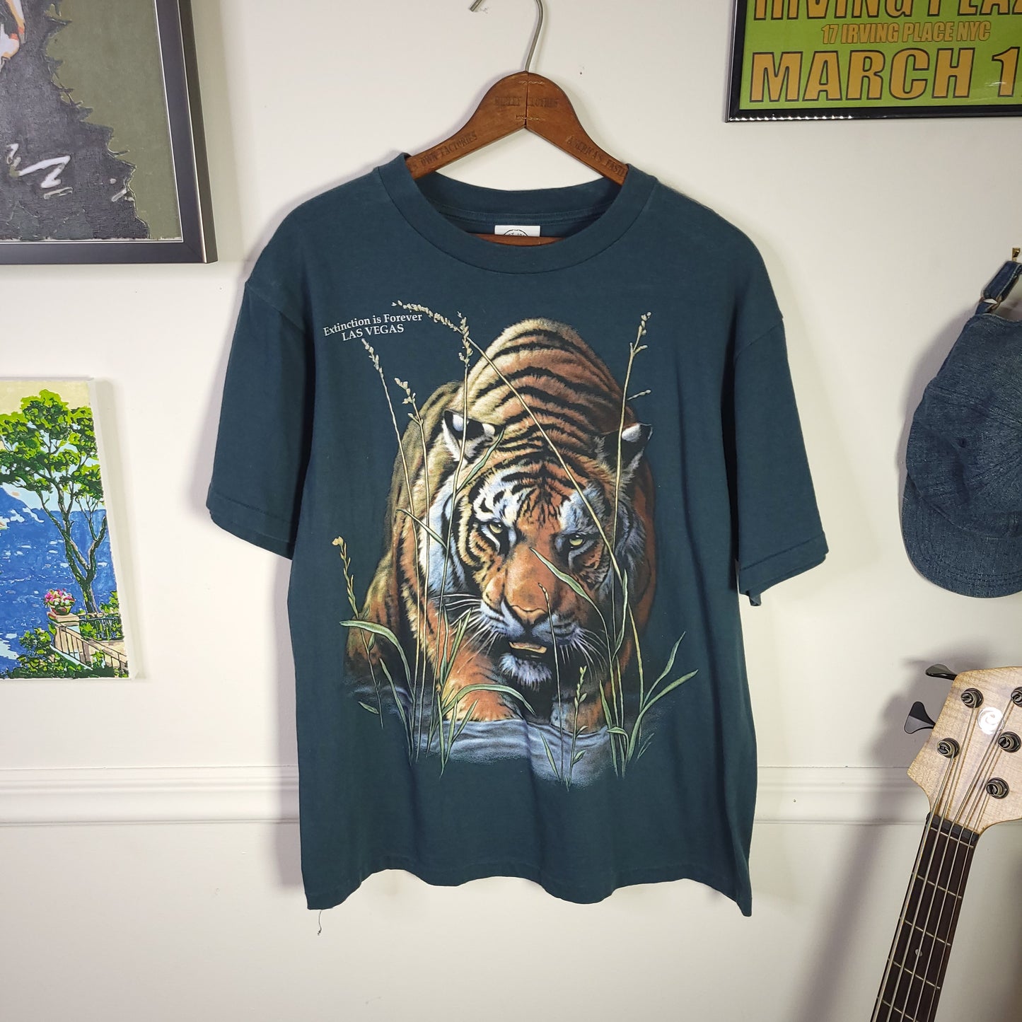 Vintage 90's Bengal Tiger Nature Tee Sz L