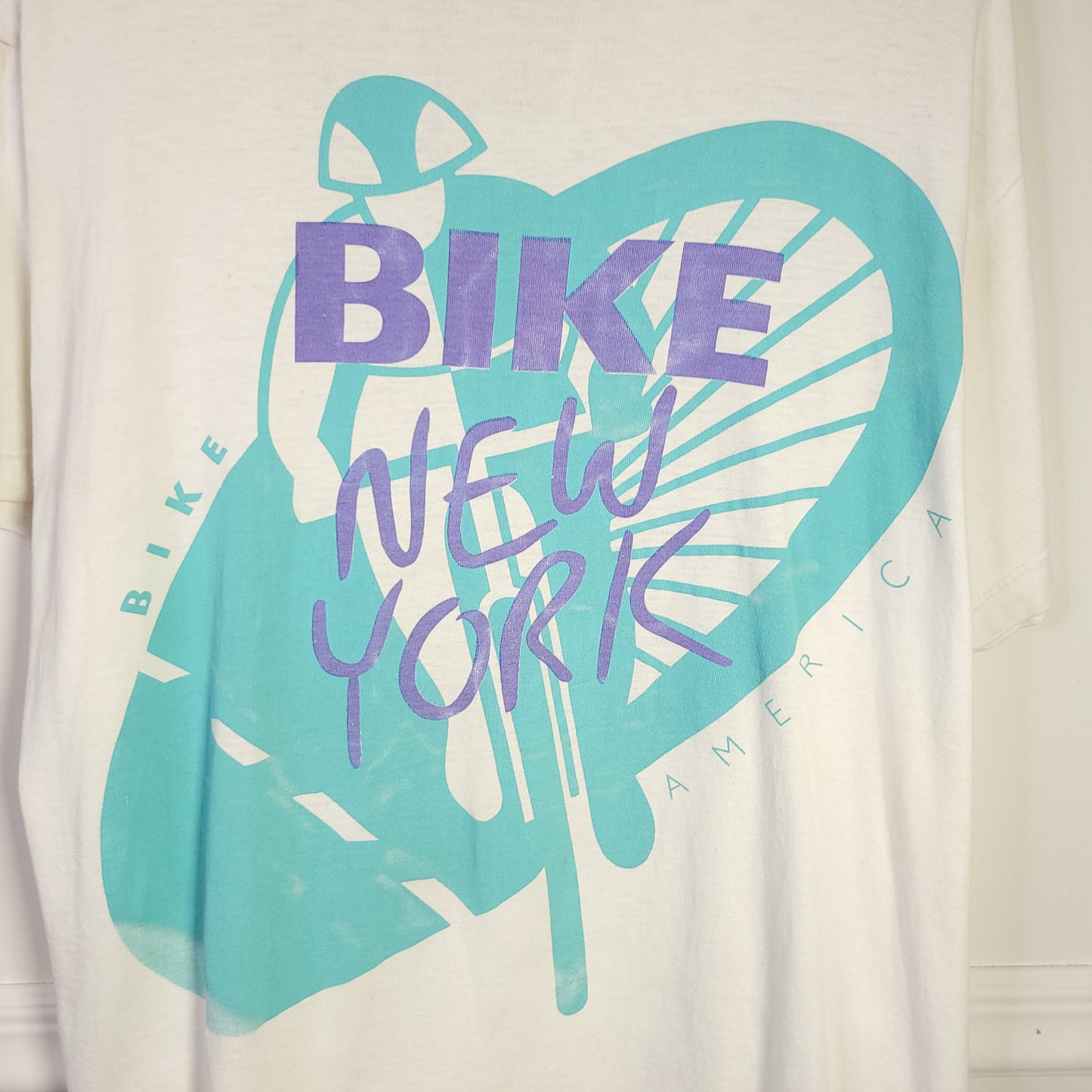 Vintage 90's Bike New York Cycling Tee Sz XL