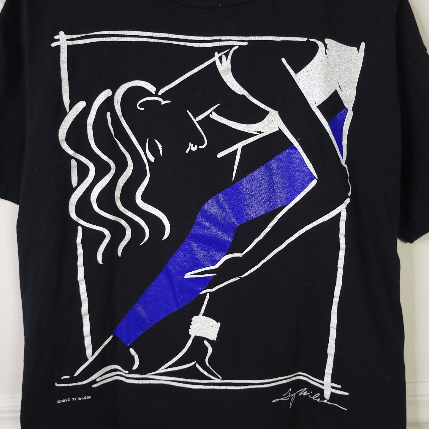 Vintage 1992 Ty Wilson "Dancer" Art Tee Sz XL