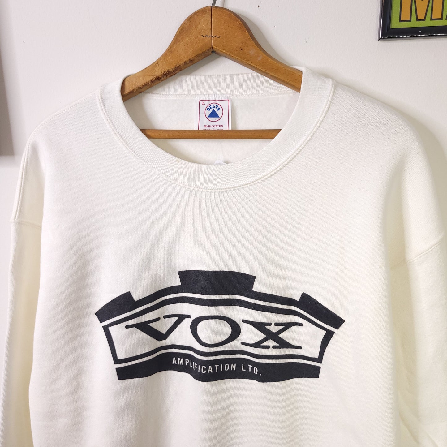 Vintage 90's VOX Amplifiers Double Sided Promo Sweatshirt Sz L