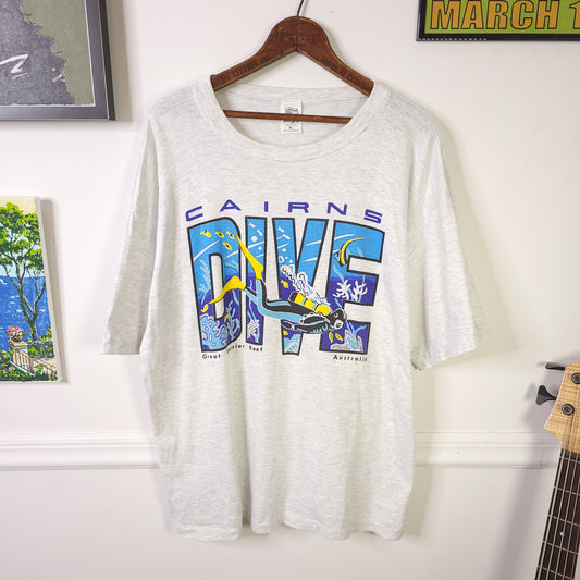 Vintage 90's Great Barrier Reef Australia Diving Tee Sz XL