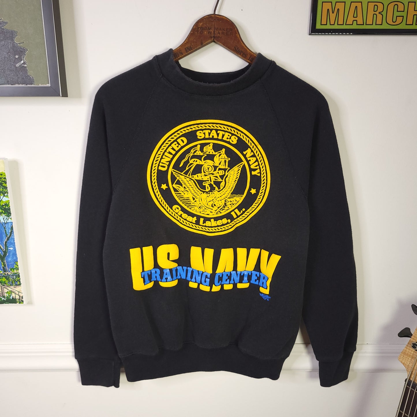 Vintage 80's Naval Academy Great Lakes Sweatshirt Size L