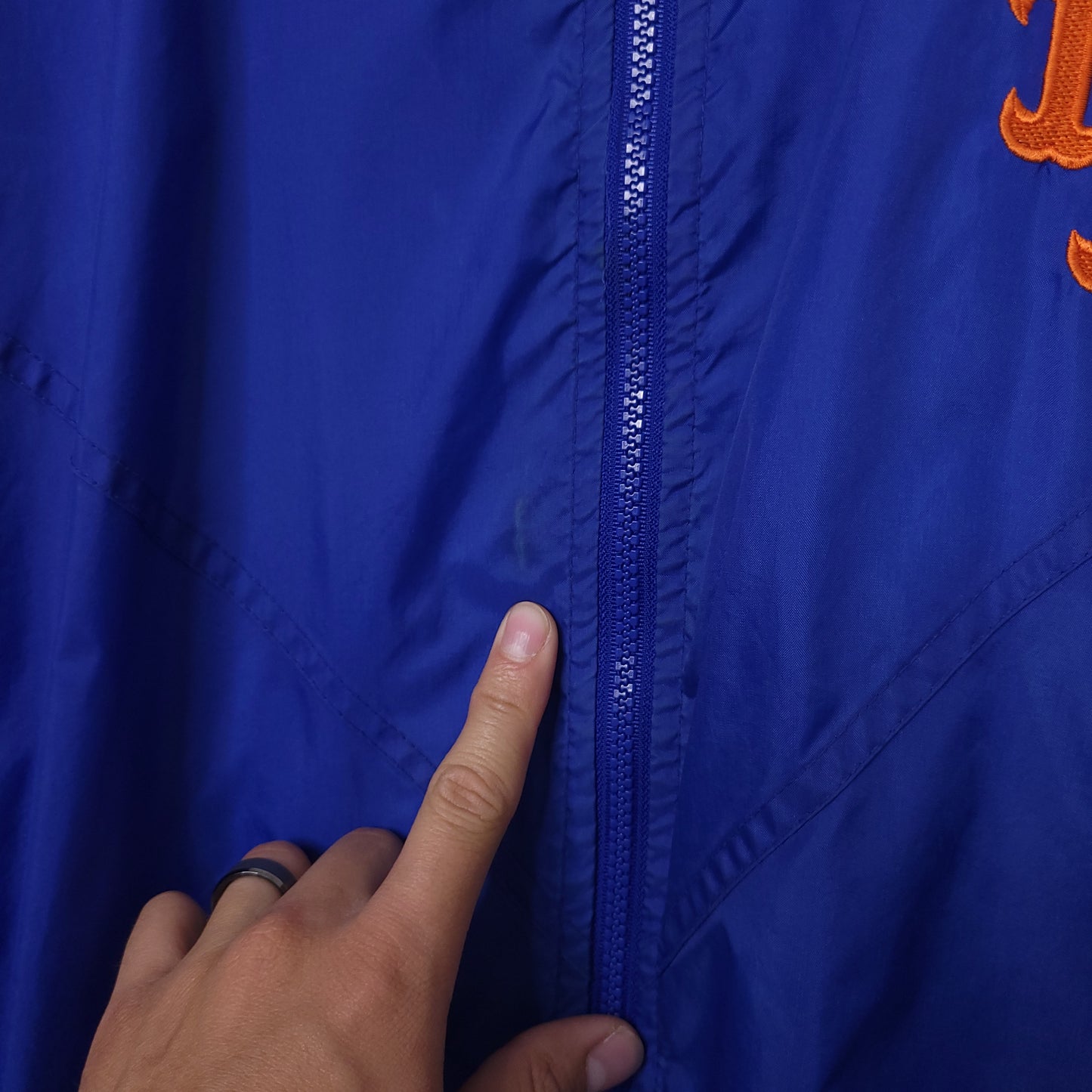 Vintage New York Mets Starter Jacket Mens Sz M Full Zip Nylon Wind Breaker