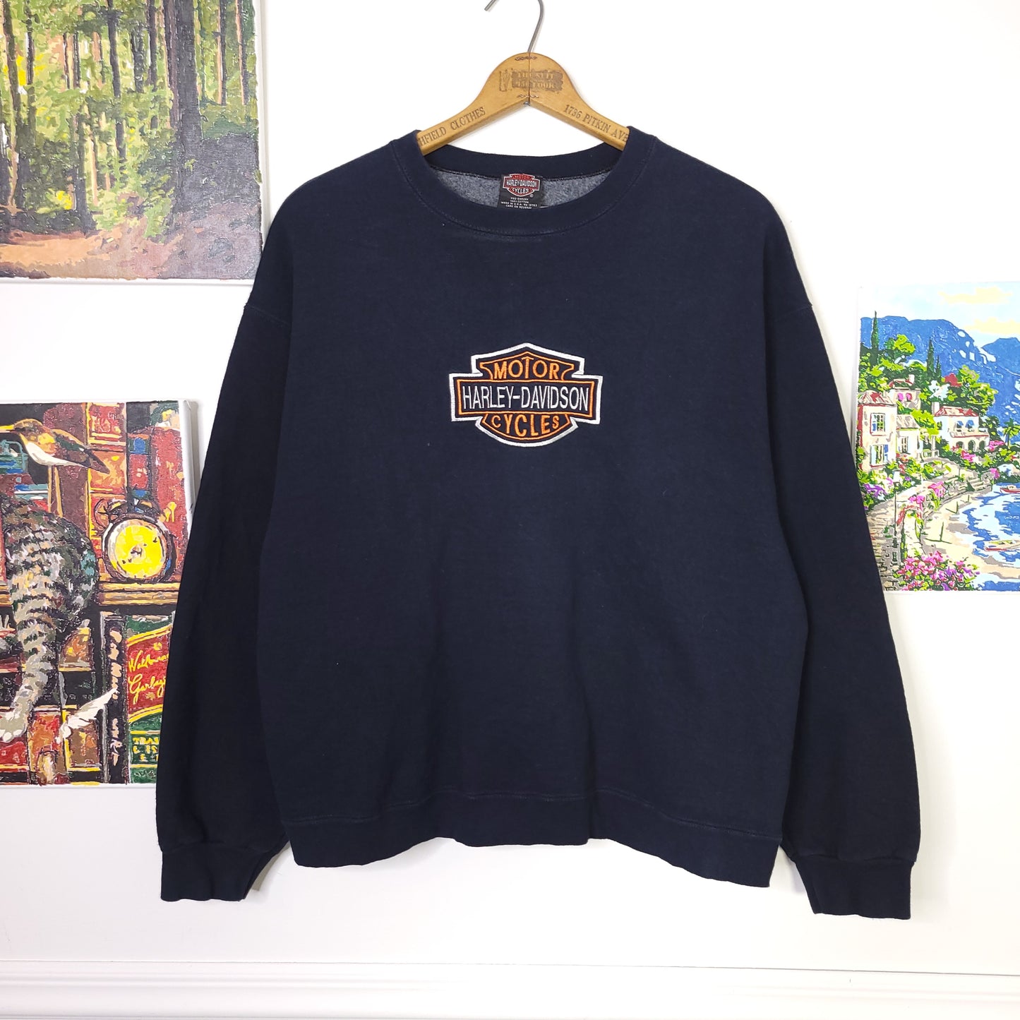 Vintage 90's Harley Davidson Embroidered Crewneck Sweatshirt Size XL