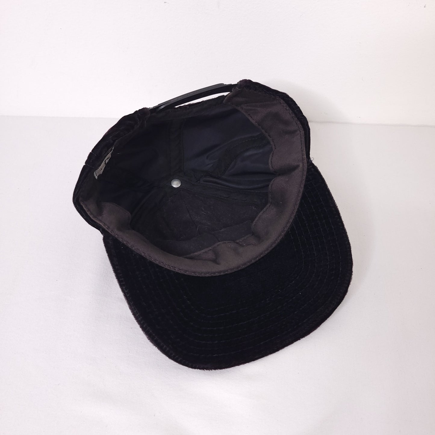 Vintage Calvin Klein Snapback Hat Velvet Black Made In USA