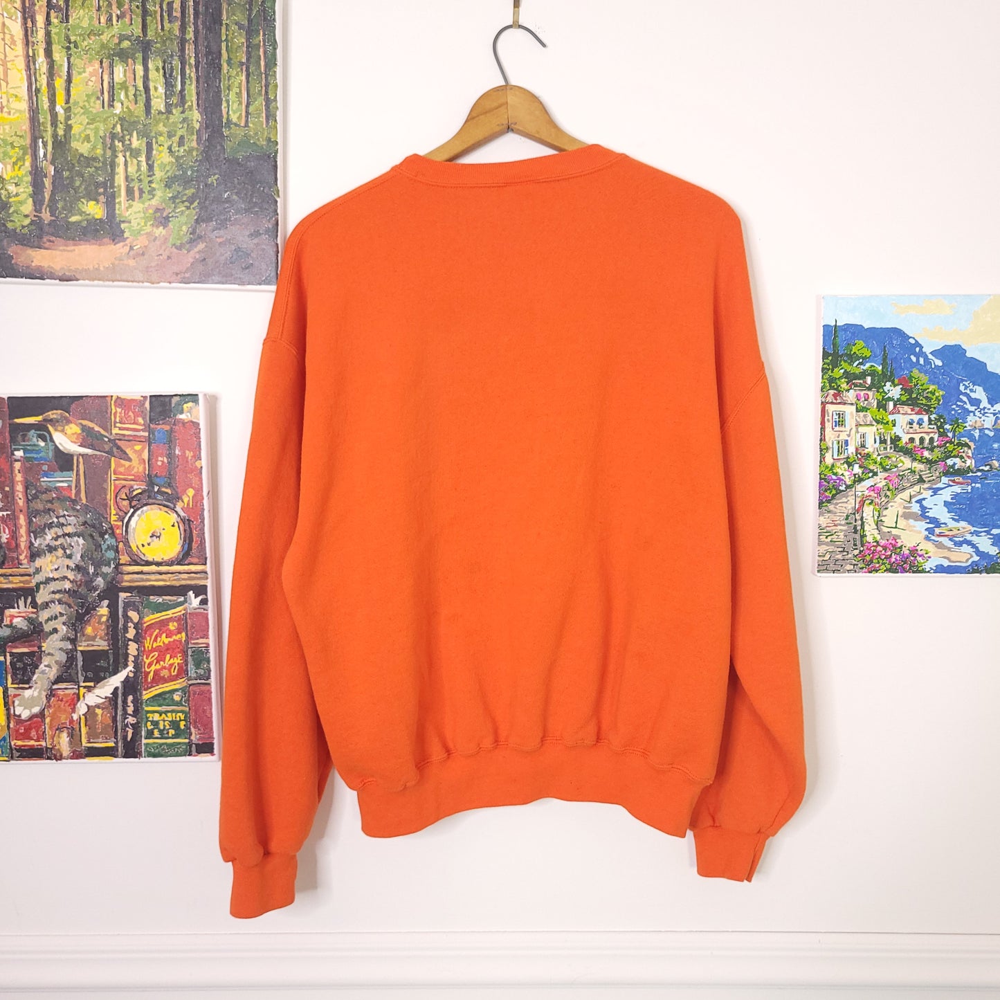 Vintage 90's Russell Athletic Orange Crewneck Sweatshirt Men's Sz XL