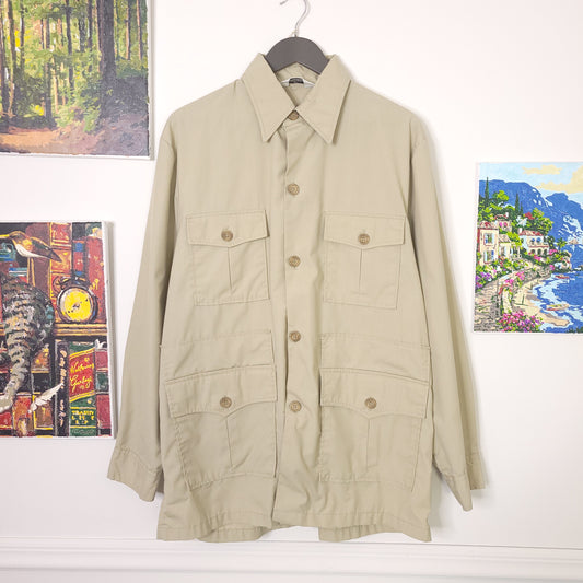 Vintage 70's Woolrich Tan Safari Field Jacket Men's Size L