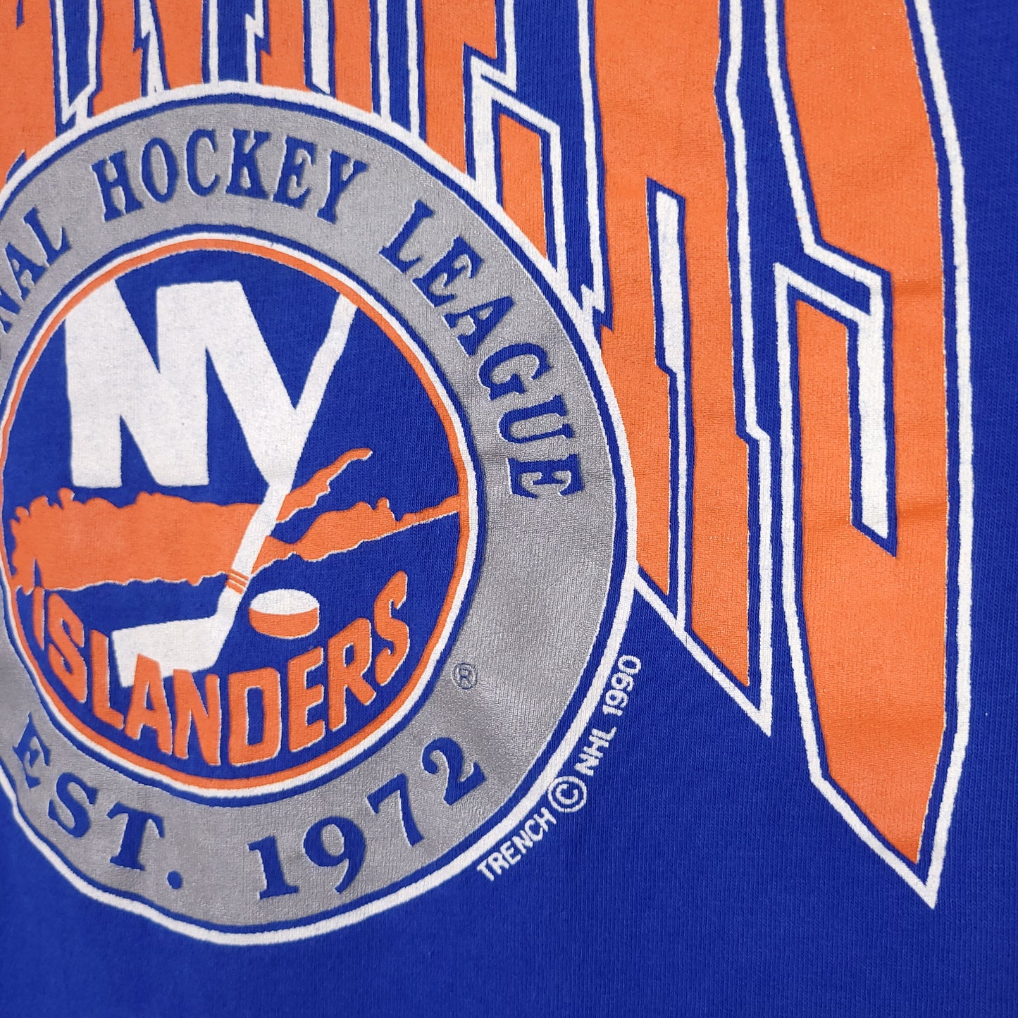 Vintage 90's NHL New York Islanders Trench Sportswear T-Shirt Sz XL