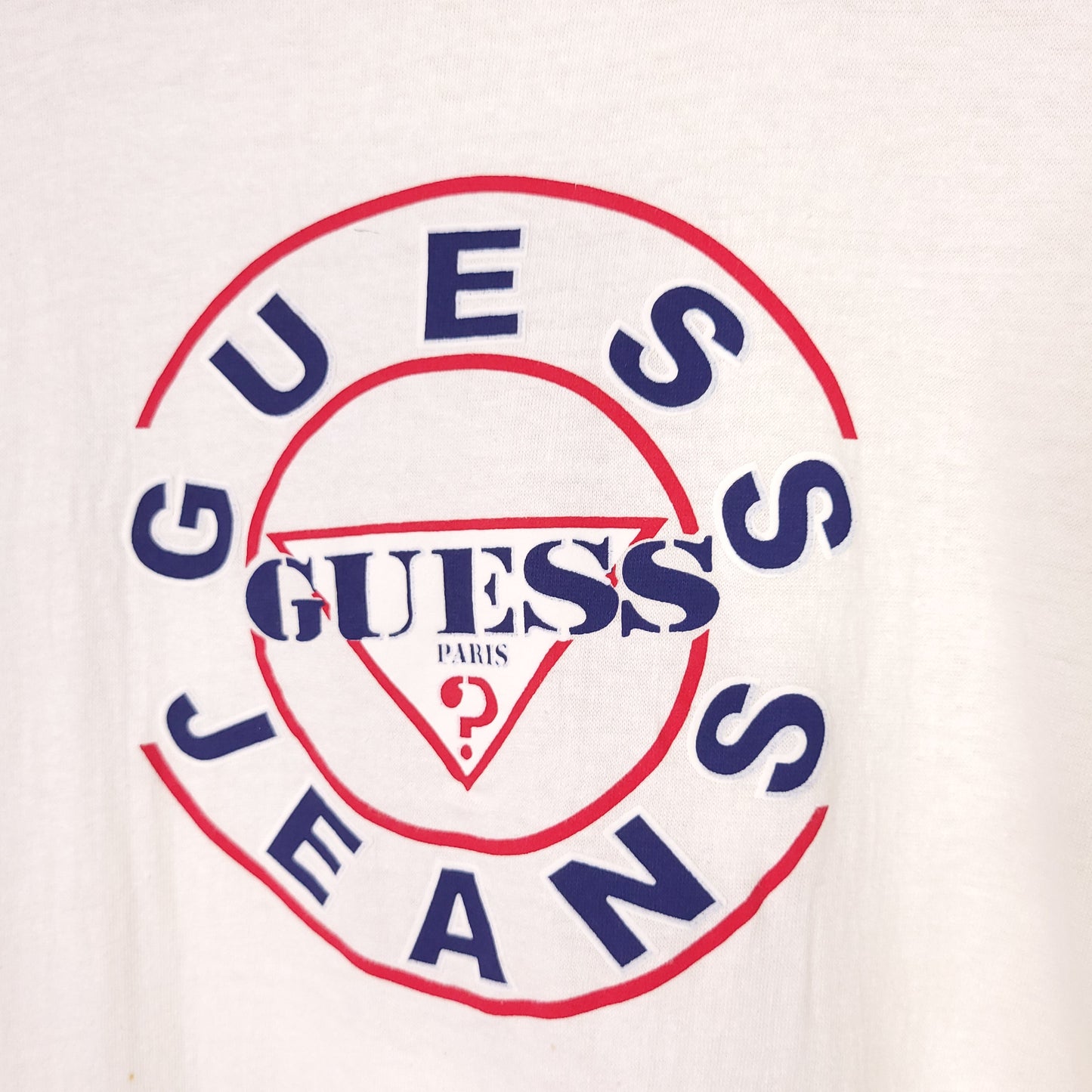 Vintage 90's Guess Jeans USA Bootleg Graphic T-Shirt Men's Sz L Single Stitch