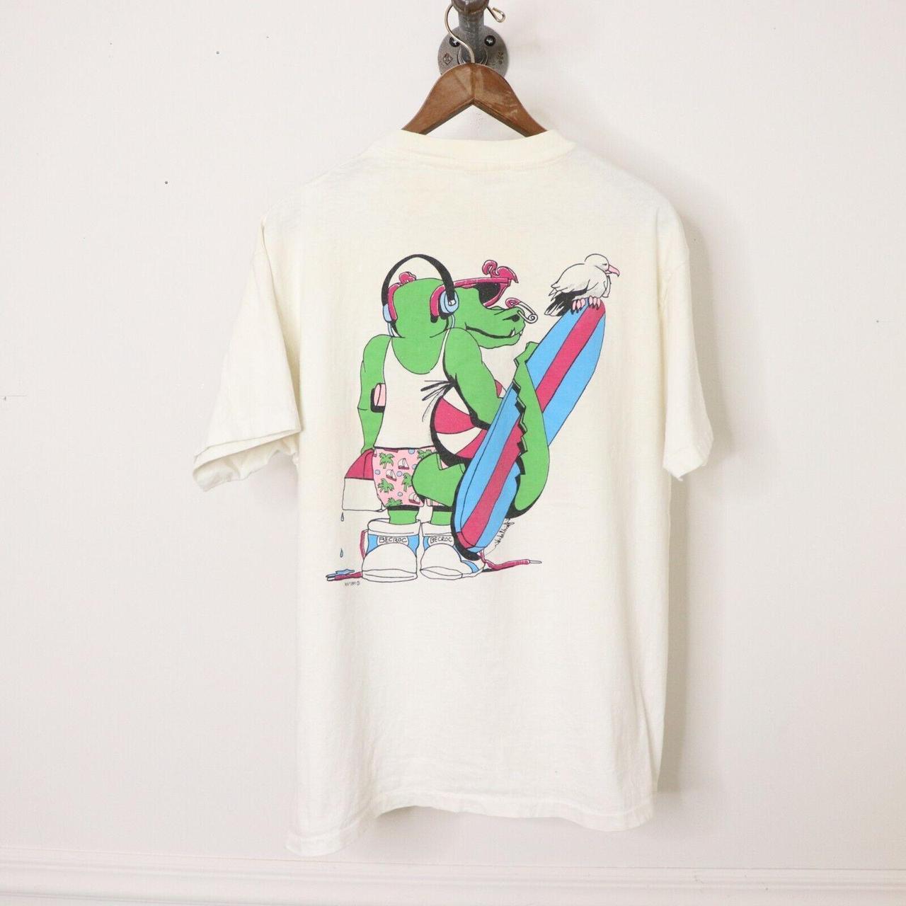 Vintage 80's Party Animal Alligator Life Guard Surf T-Shirt Men's Sz XL