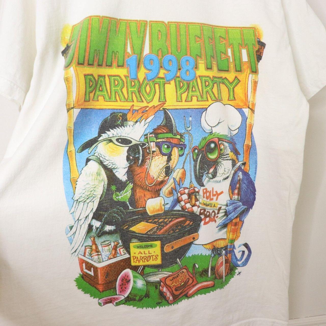 Vintage 90's Jimmy Buffet Parrot Party Double Sided T-Shirt Men's Sz XL