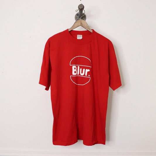 Vintage 1995 BLUR McNormal & Chips T-Shirt Size XL Indie Rock Alt Band