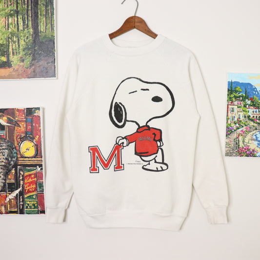 Vintage 80's Snoopy Miami Hurricanes Sweatshirt Men's Sz L