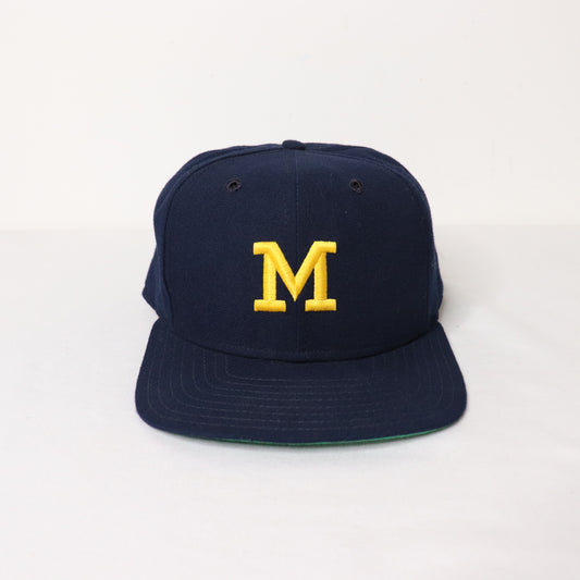 Vintage Michigan Wolverines New Era Pro Model Fitted Wool Hat 7 5/8