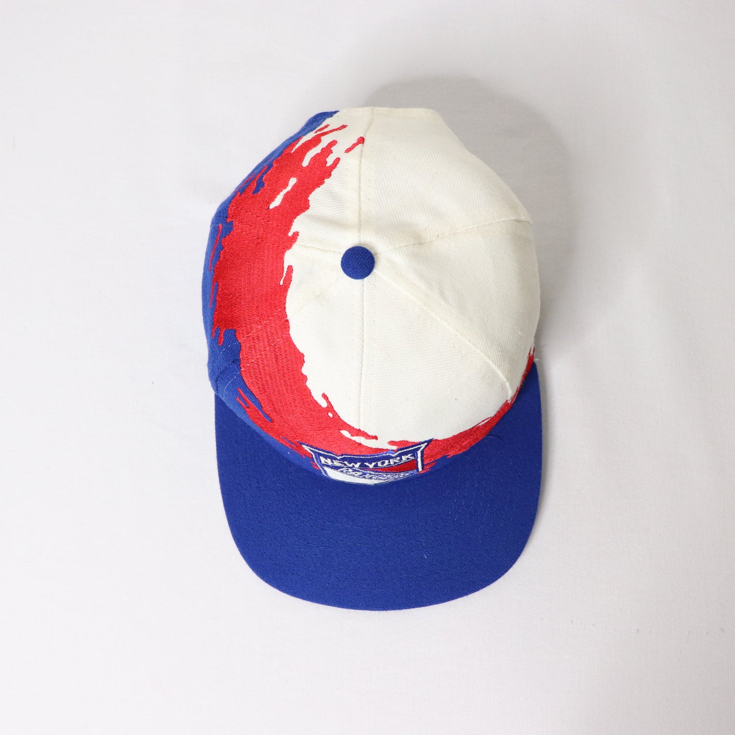Vintage 90's New York Rangers Splash Snapback Hat Logo Athletic