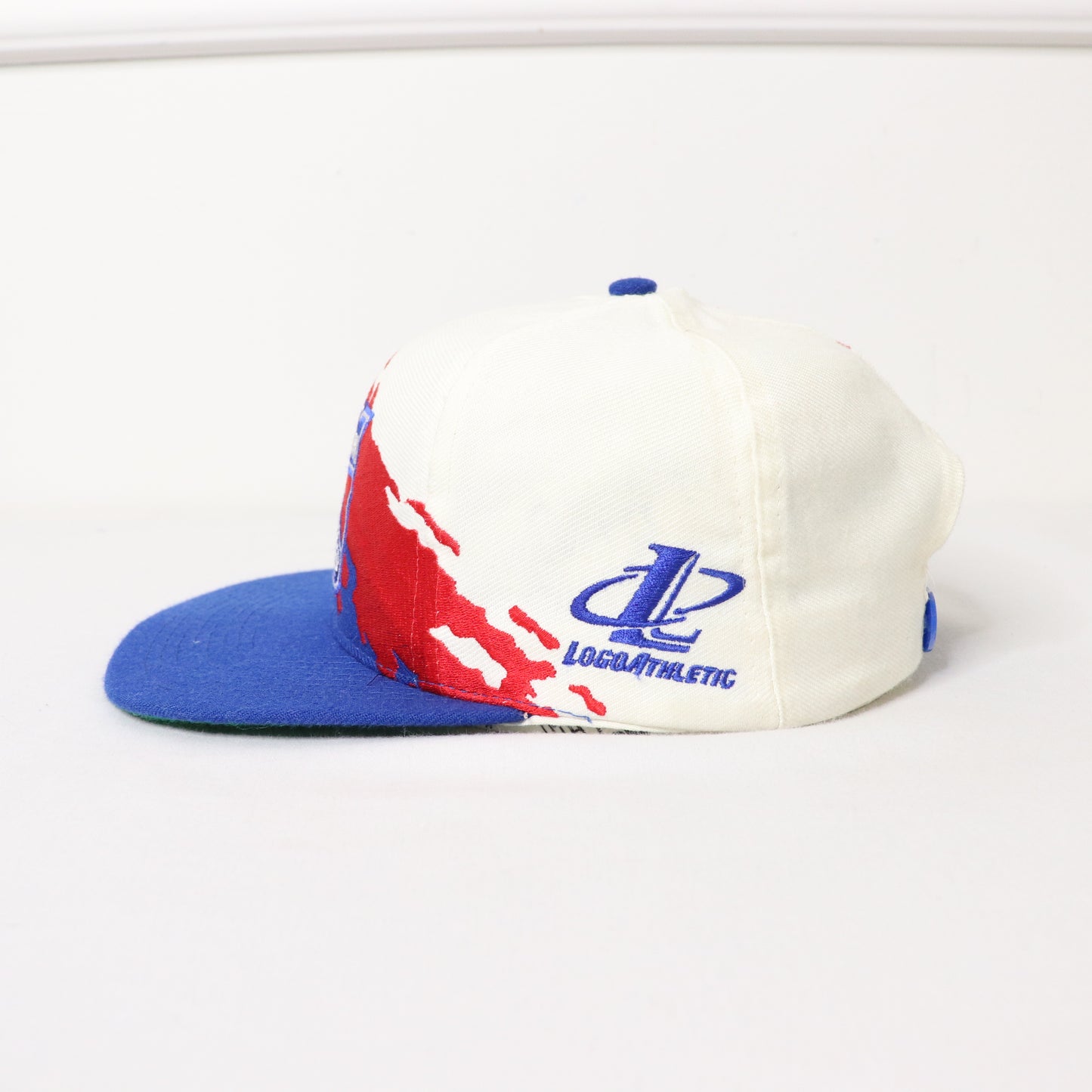 Vintage 90's New York Rangers Splash Snapback Hat Logo Athletic
