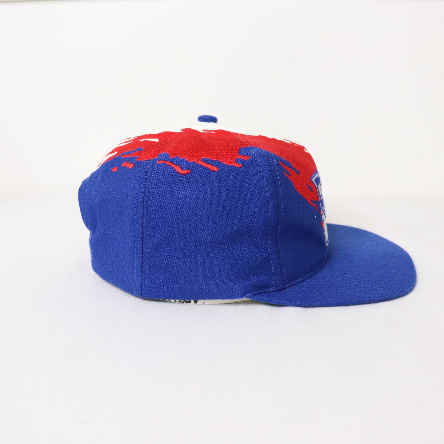 Vintage 90's New York Rangers Splash Snapback Hat Logo Athletic