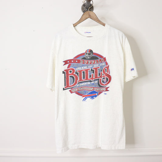 Vintage 90's Trench Buffalo Bills NFL AFC Champions Tee Size XL