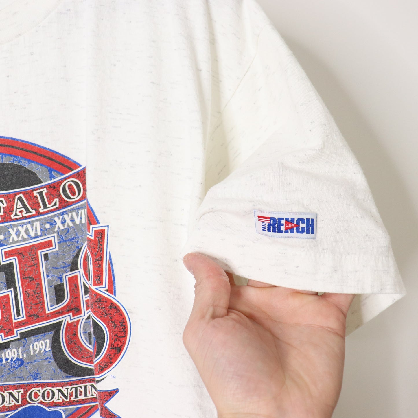 Vintage 90's Trench Buffalo Bills NFL AFC Champions Tee Size XL