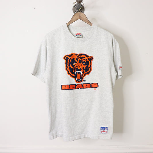 Vintage 90's Chicago Bears Embroidered Patch NFL Tee Size L