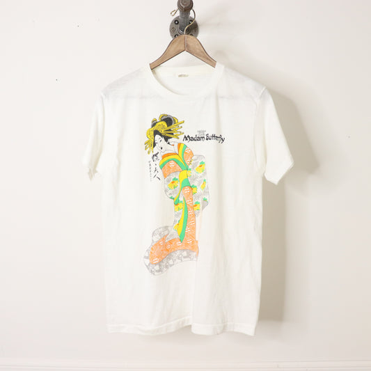 Vintage 80's Madam Butterfly Geisha Opera Broadway Art Tee Size M