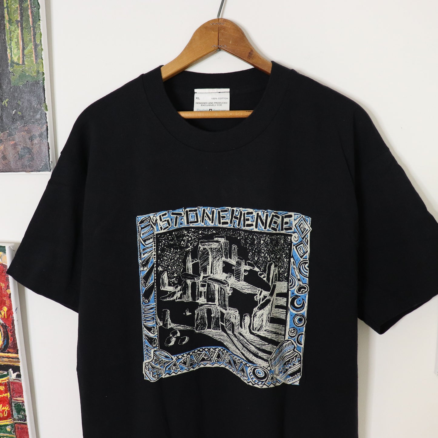 Vintage 90's Stone Henge Tourist Art T-Shirt Men’s Sz XL Single Stitch