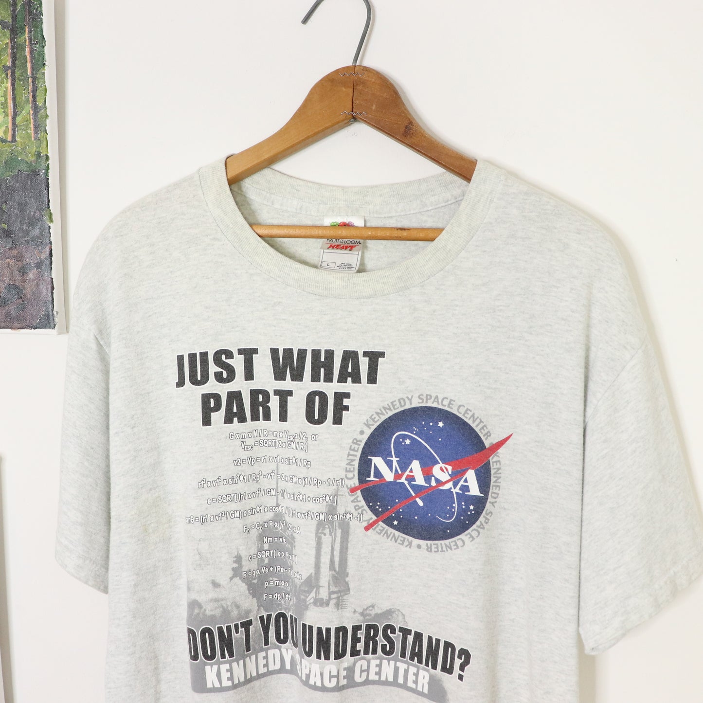 Vintage NASA Rocket Science Kennedy Space Center T-Shirt Men's Sz L