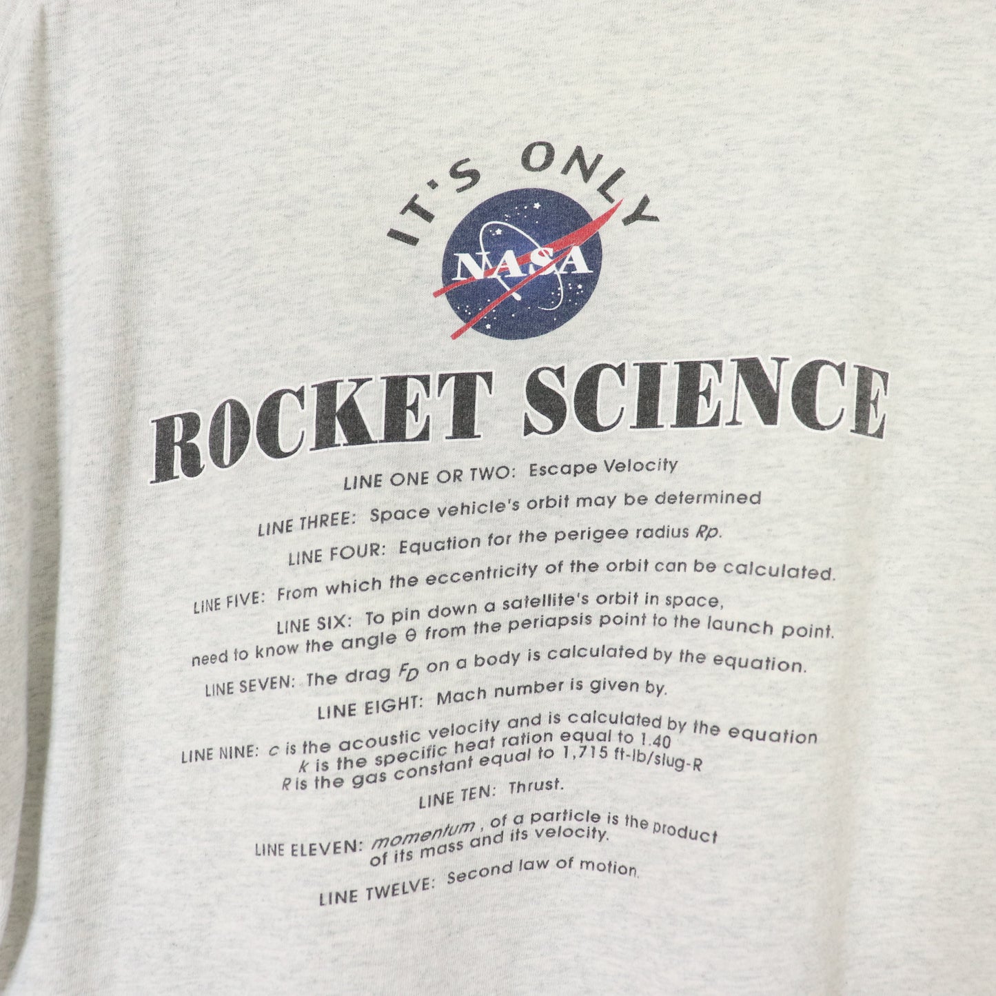 Vintage NASA Rocket Science Kennedy Space Center T-Shirt Men's Sz L