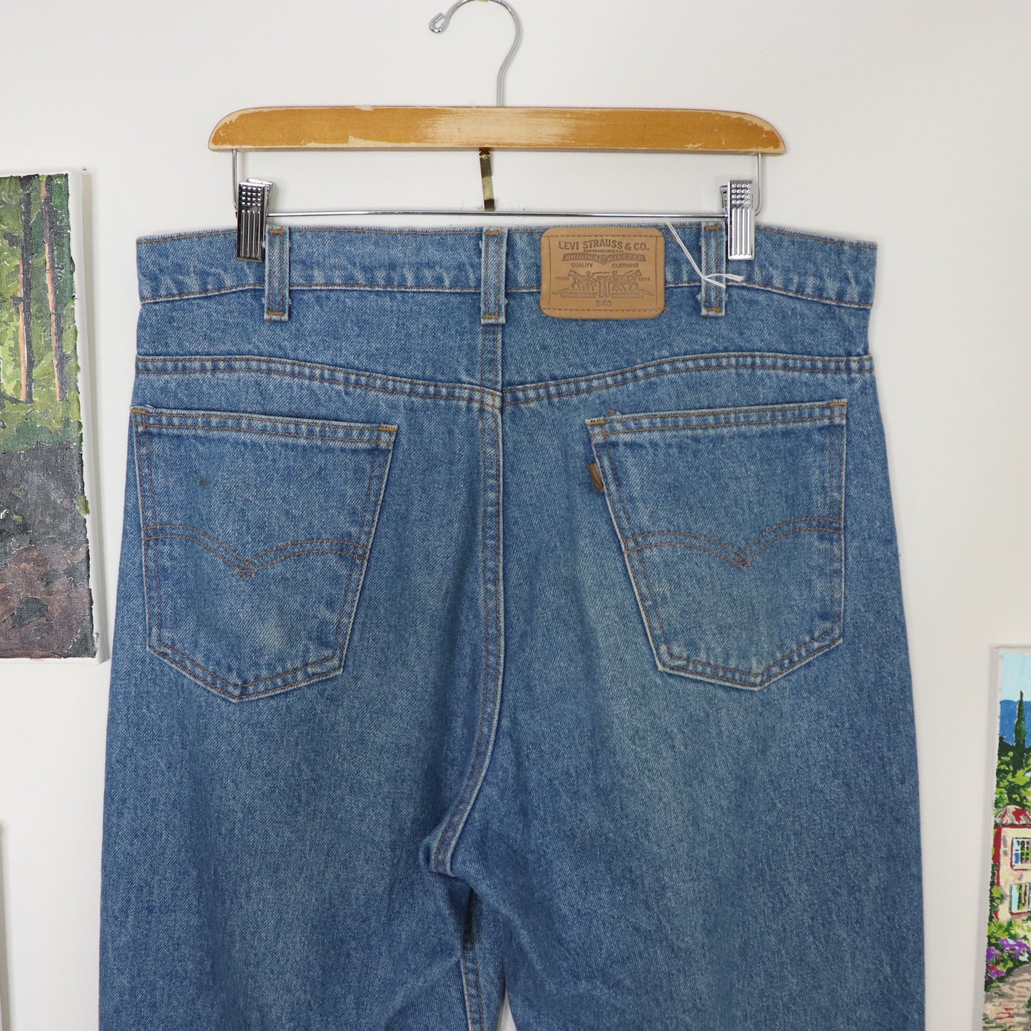 Vintage 80's Levi's 540 Relaxed Fit Jeans Leather Tab Men's Size 36x32