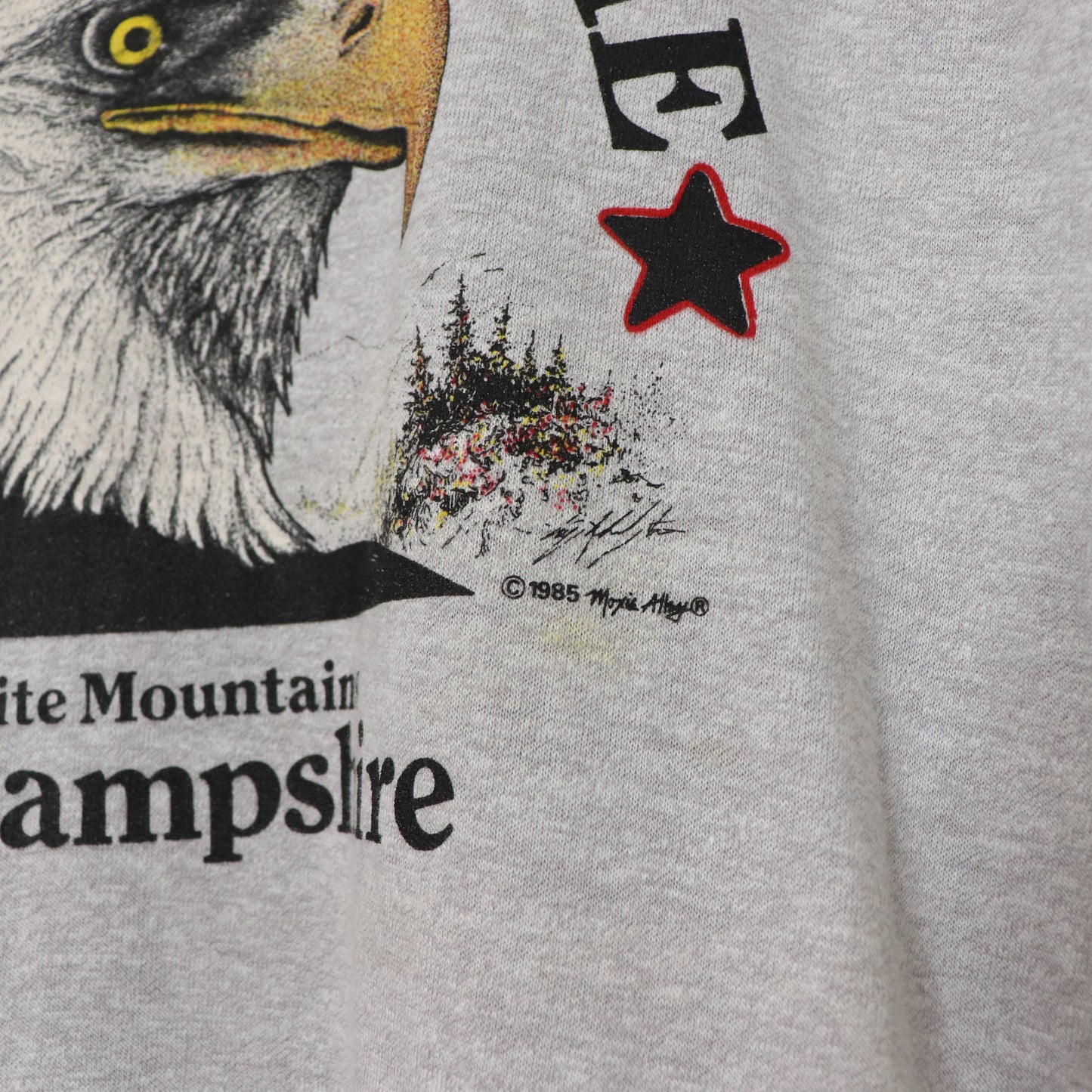 Vintage 80's New Hampshire Eagle Live Free Tourist T-Shirt Men's Sz XL NOS