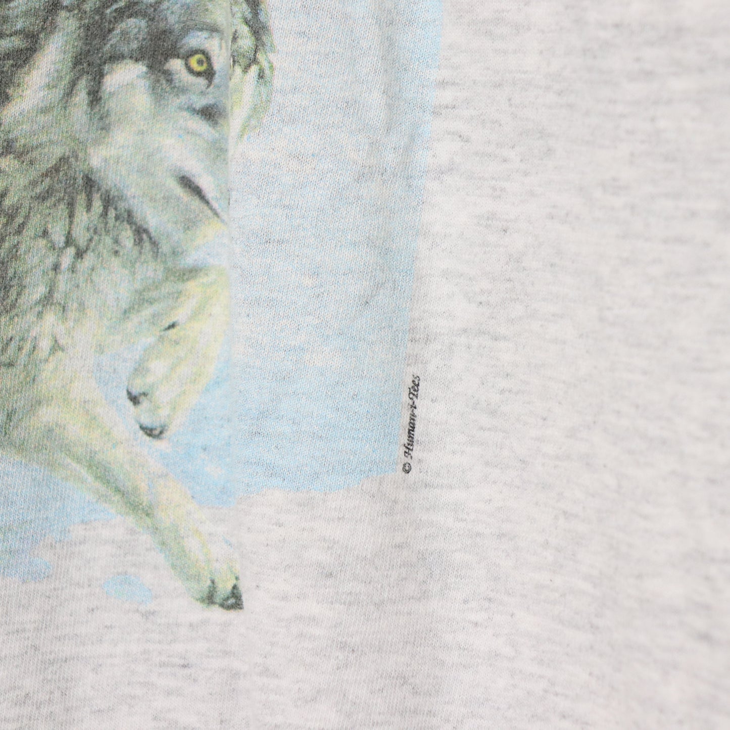 Vintage Wolf Spirit of the Wild Graphic Nature T-Shirt Gray Men's Size L