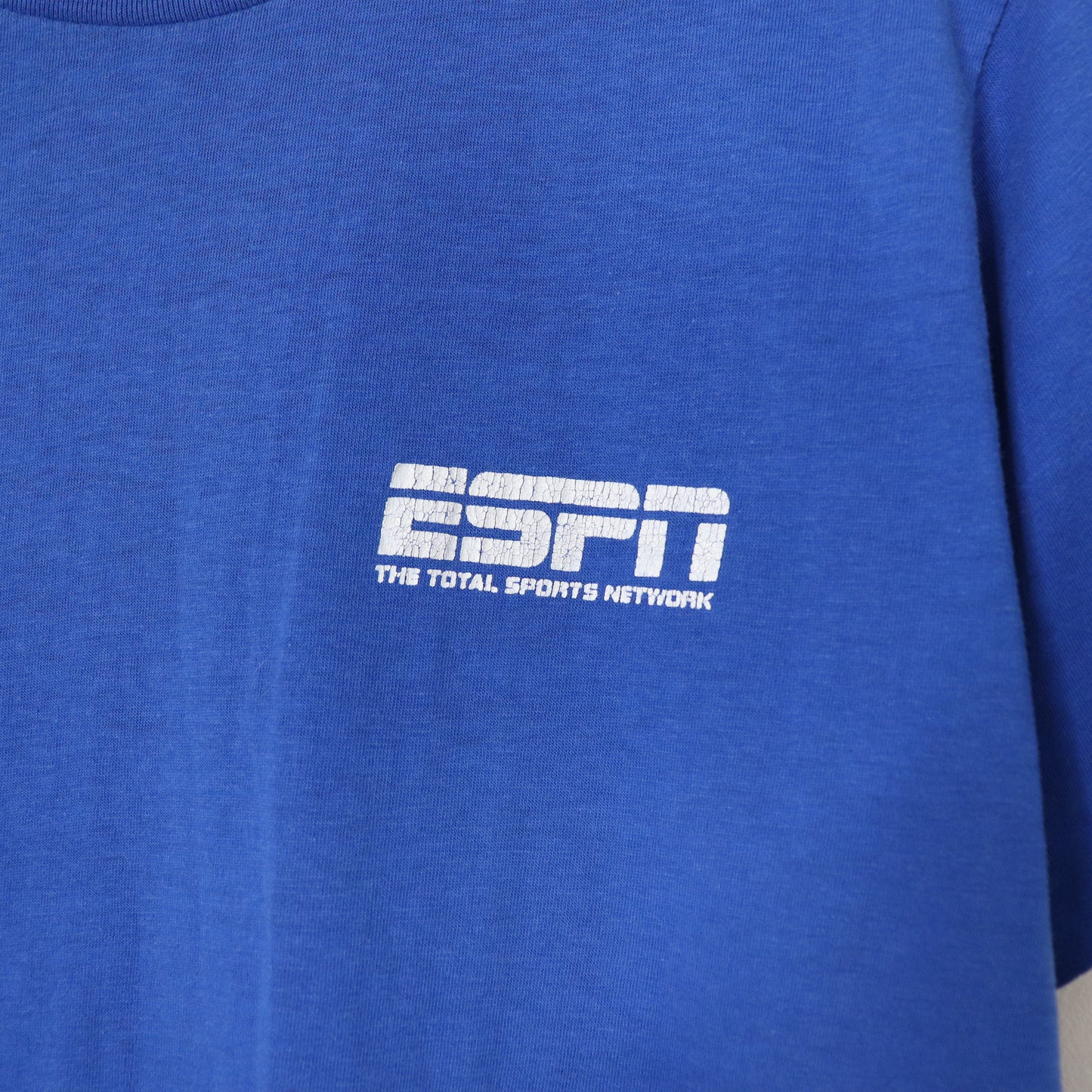 Vintage 80's ESPN The Total Sports Network T-Shirt 50/50 Faded Sz L