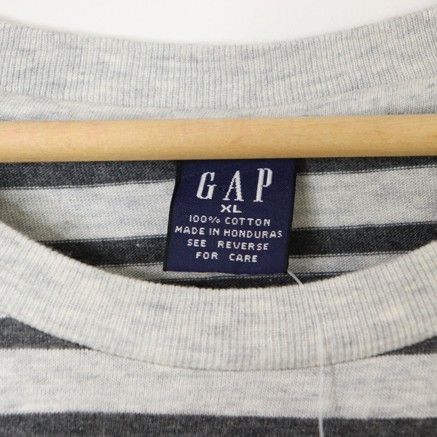 Vintage 90's GAP Gray Striped Pocket T-Shirt Men's Sz XL New Old Stock