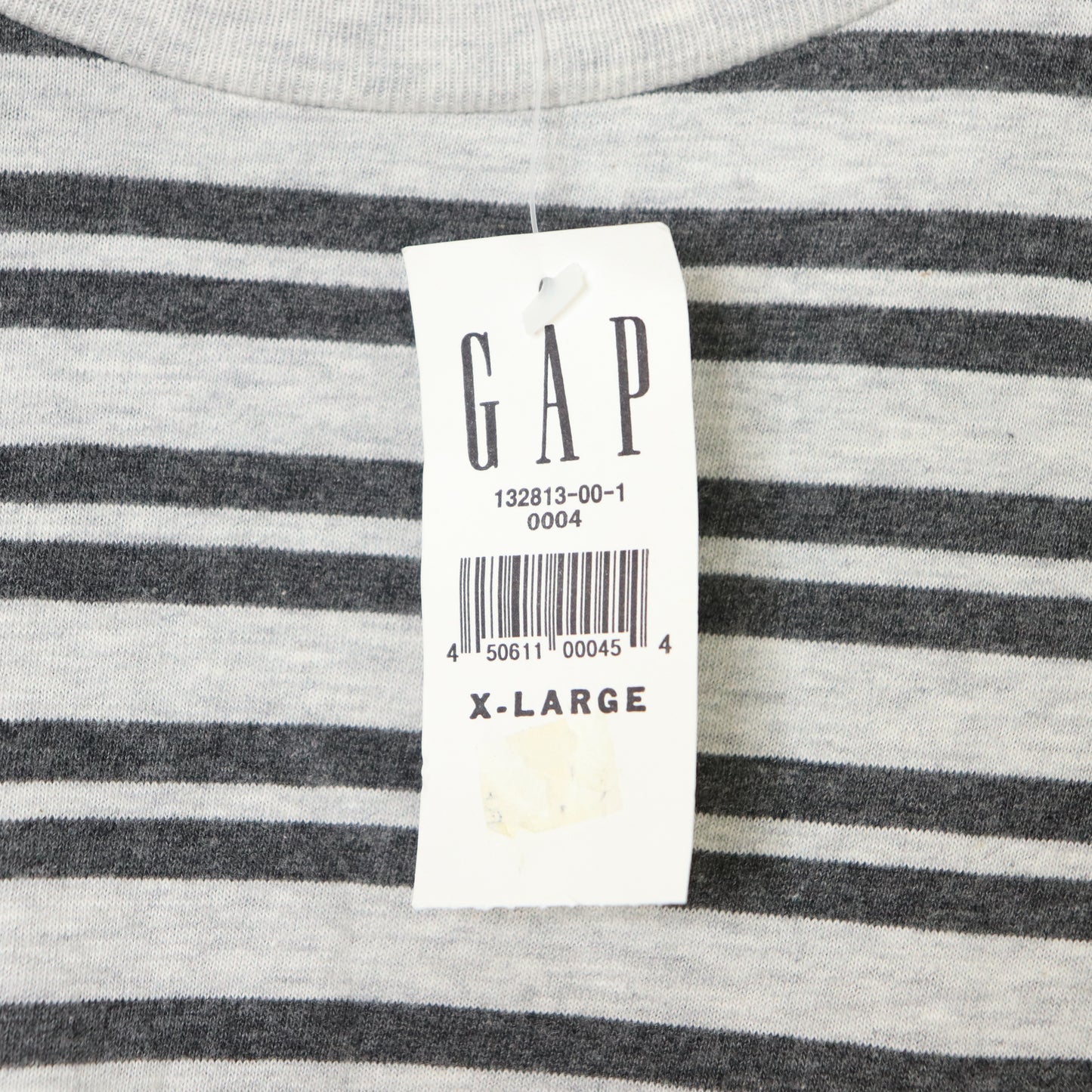 Vintage 90's GAP Gray Striped Pocket T-Shirt Men's Sz XL New Old Stock