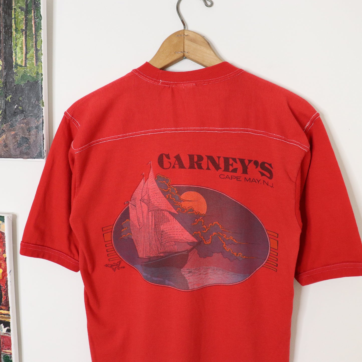 Vintage 80's Carney's Cape May New Jersey Tourist T-Shirt Men's Sz M