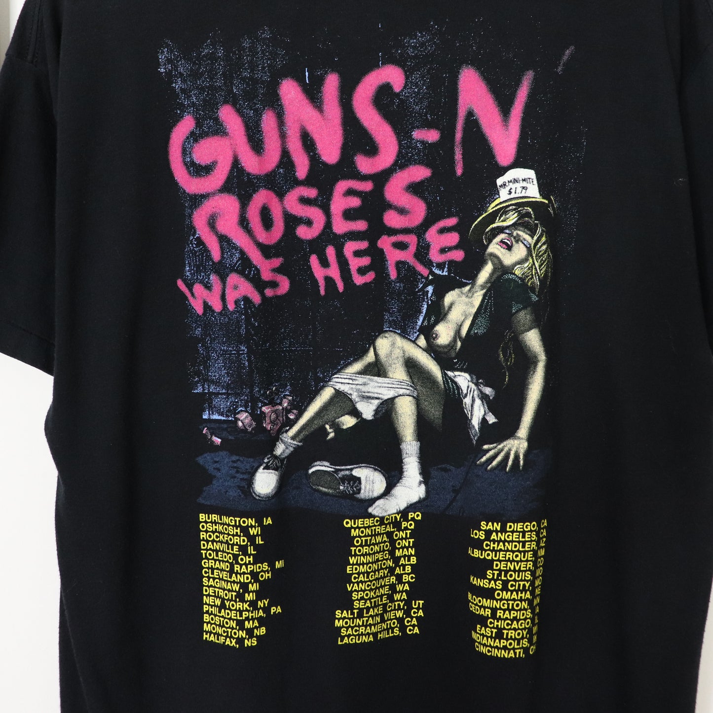 Vintage 1987 GUNS N ROSES Appetite for Destruction Banned T-Shirt Sz XL