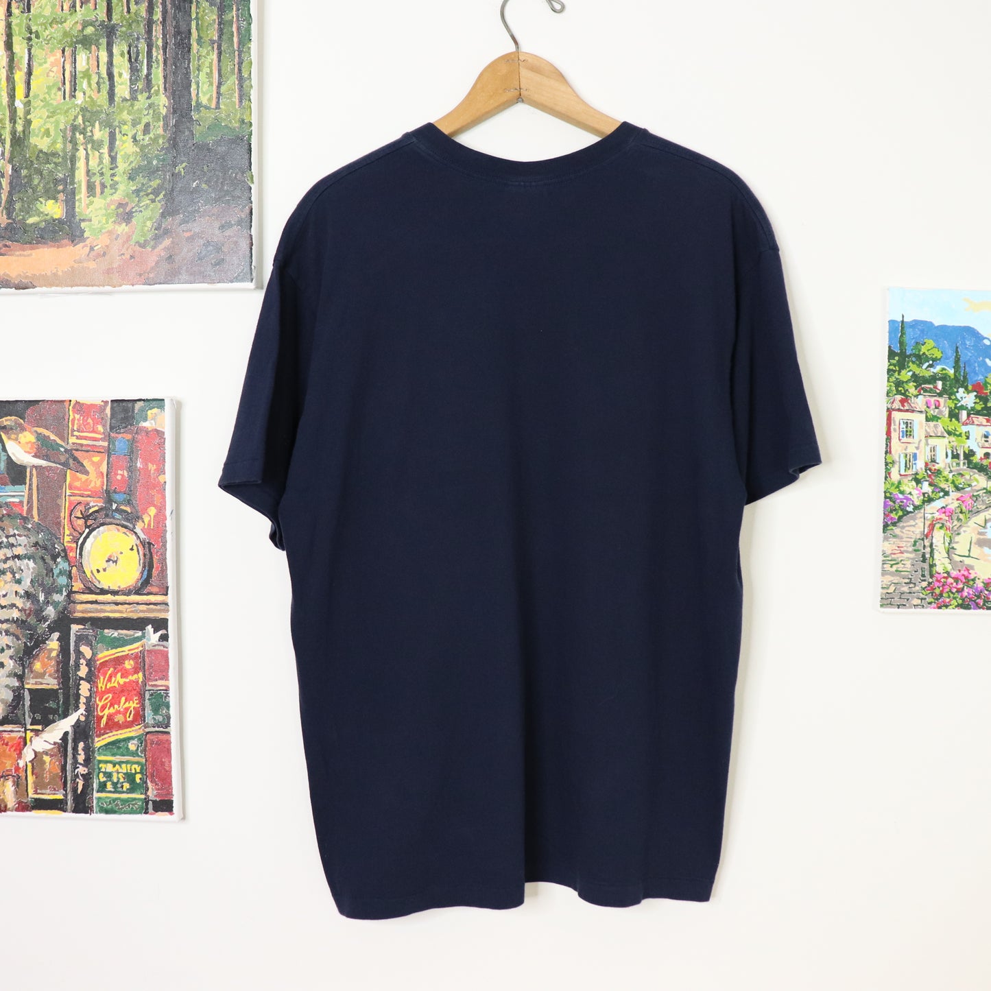 Vintage 90's GAP Navy Blue Pocket T-Shirt Men's Sz L Boxy Fit