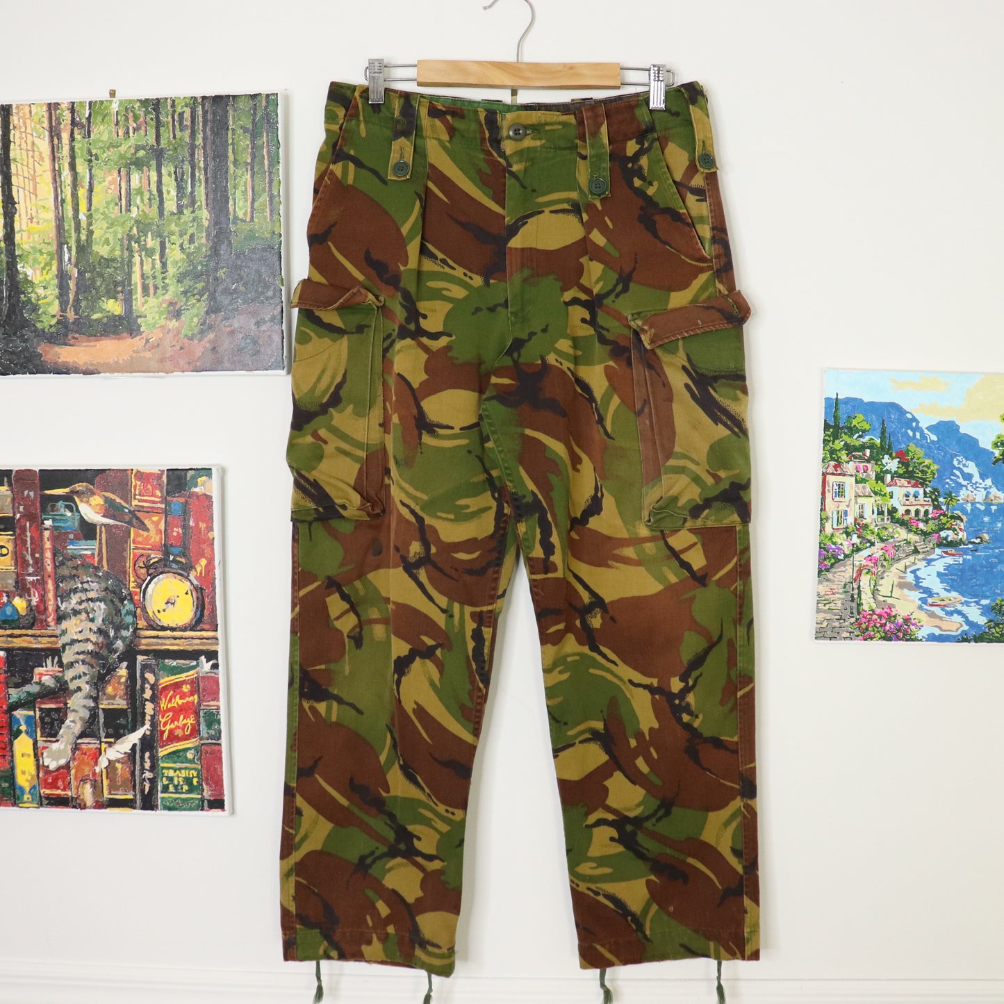 Vintage 90's DPM Tropical Camo Military Cargo Trousers Men's Size 32x27