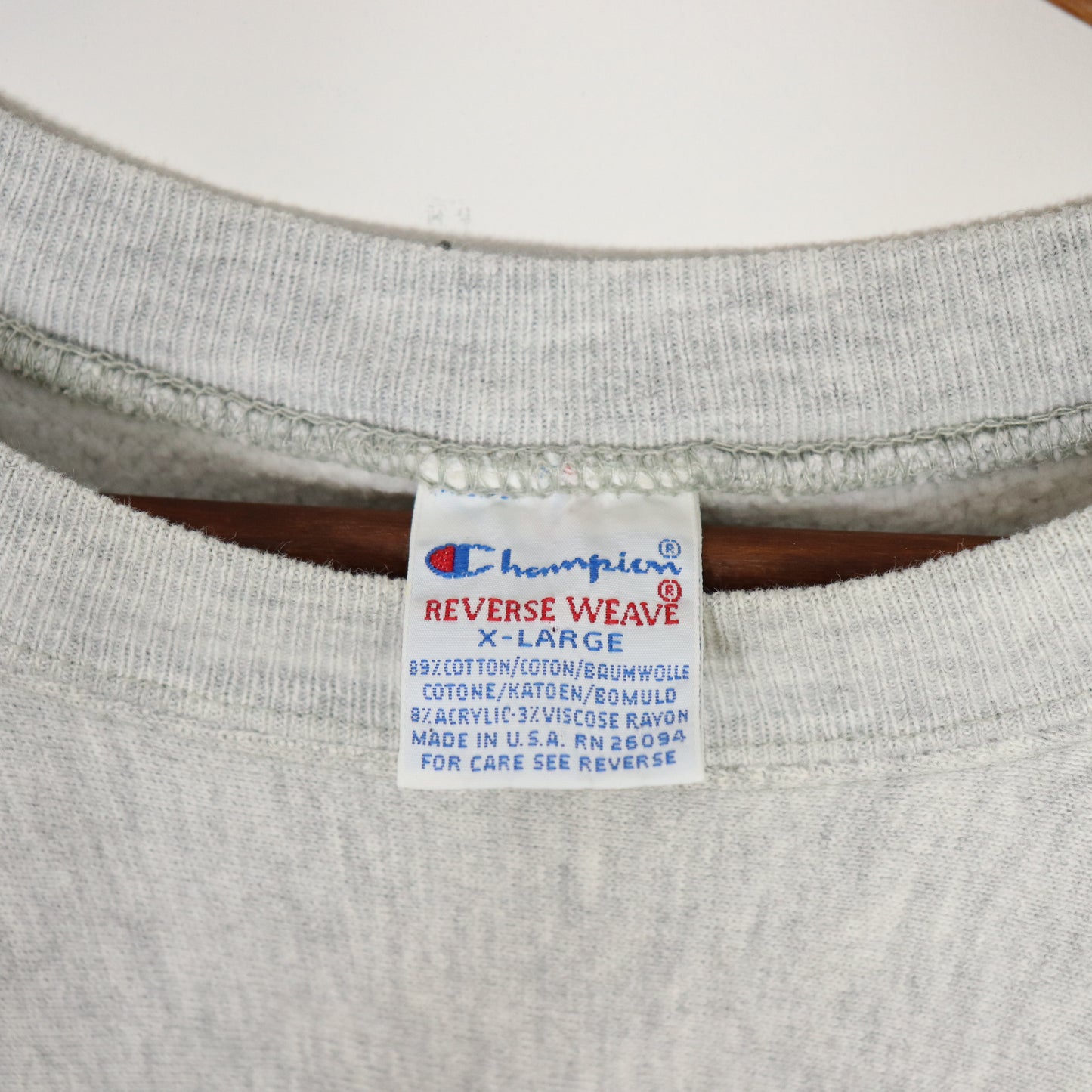 Vintage 80's Champion Blank Gray Reverse Weave Sweatshirt Men's Size XL