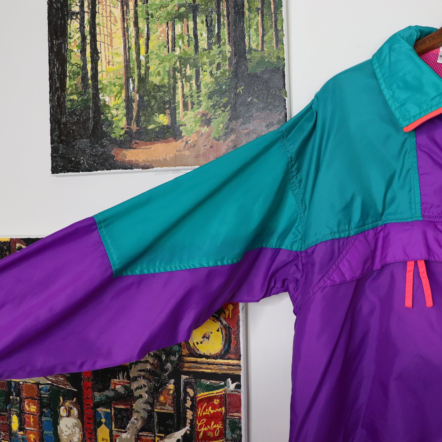 Vintage 90's Columbia Aquaberry Windbreaker Jacket Women's Size Large